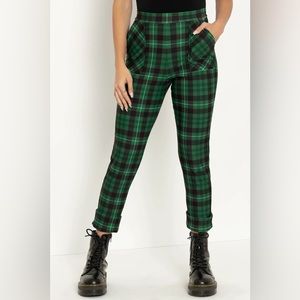 BlackMilk Tartan Yule Cuffed Pants - Toasty fabric! Rare colorway!